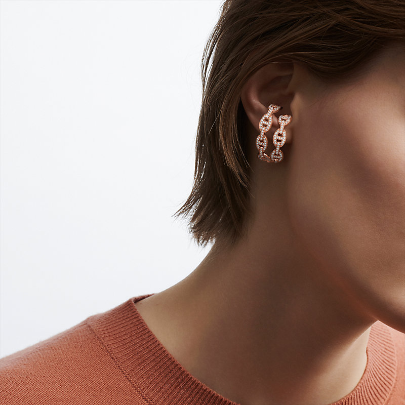 Chaine d'ancre Enchainee earrings | Hermès Canada